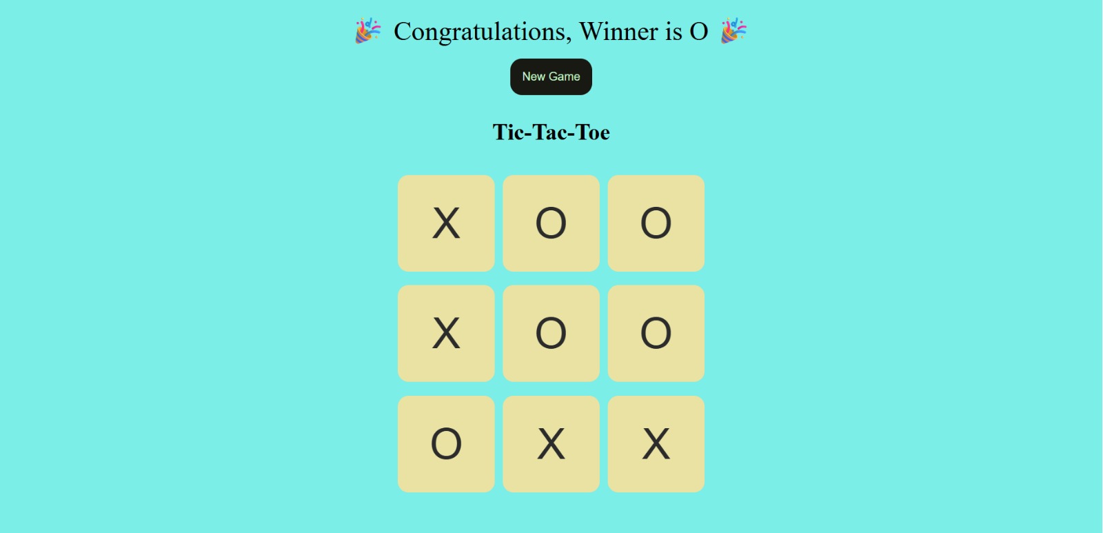 Tic Tac Toe Game
